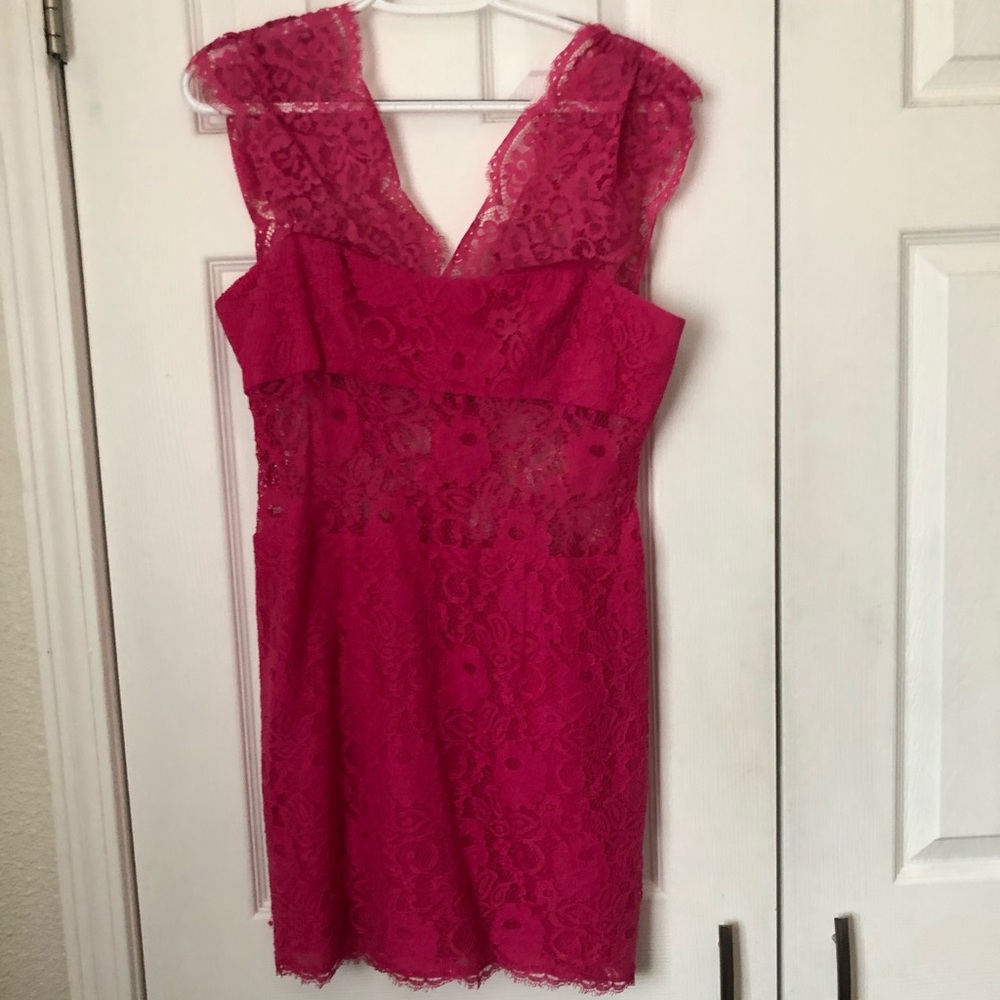 Pink lace dress